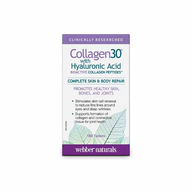 کلاژن هیالورونیک اسید وبر نچرالز – Webber Naturals Collagen Hyaluronic 180Tab