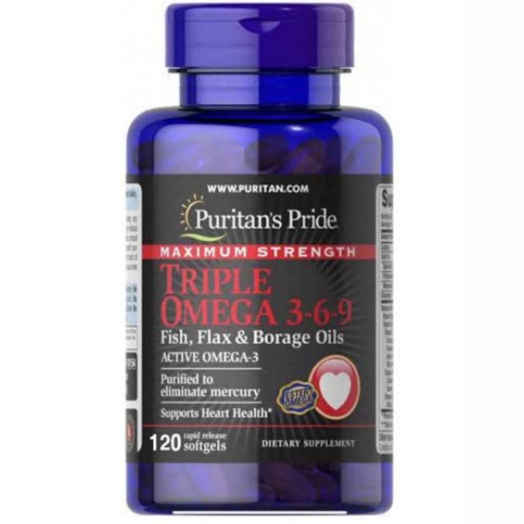 سافت ژل امگا 3 6 9 Puritan Pride Triple Omega پوریتان پراید (120 عددی)