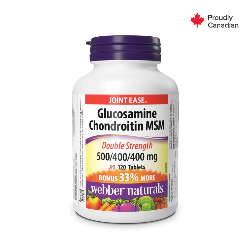 تقویتی مفاصل گلوکوزامین سولفات Webber Naturals Glucosamine Chondroitin MSM وبر نچرالز (120 عددی)