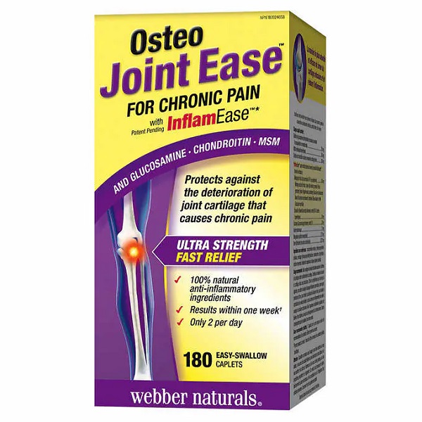تقویتی مفاصل گلوکوزامین Webber Naturals Osteo Joint Glucosamine Chondroitin MSM وبر نچرالز (180 عددی)