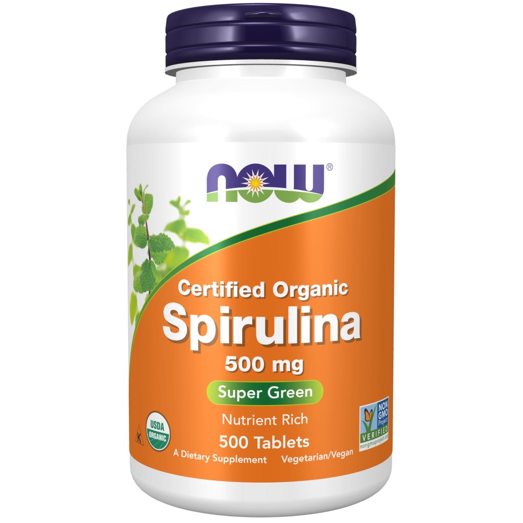 جلبک اسپیرولینا NOW Foods Spirulina 500mg (500 عددی)