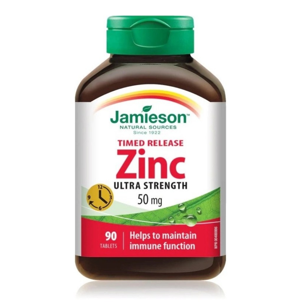 زینک گلوکونات Jamieson Timed Released Zinc Gluconate 50mg جیمیسون (90 عددی)