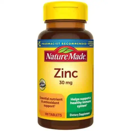 زینک گلوکونات NatureMade Zinc Gluconate 30mg نیچرمید (100 عددی)
