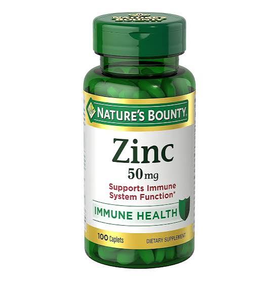 زینک گلوکونات Nature's Bounty Zinc Gluconate 50mg نیچرز بونتی (100 عددی)