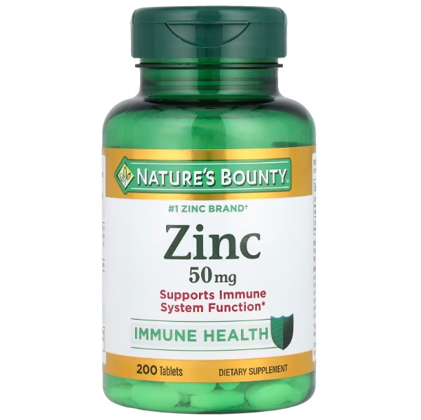 زینک گلوکونات Nature's Bounty Zinc Gluconate 50mg نیچرز بونتی (200 عددی)