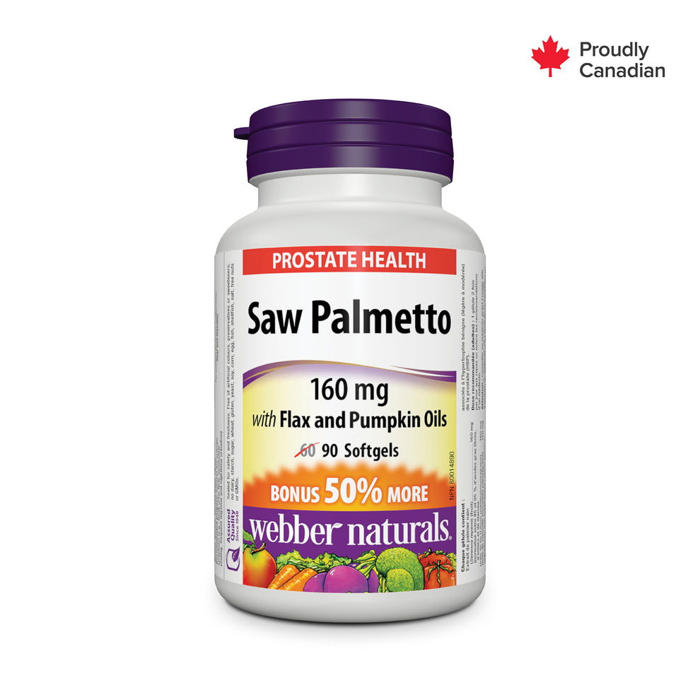 عصاره ساوپالمتو Webber Naturals Saw Palmetto 160mg وبر نچرالز (90 عددی)