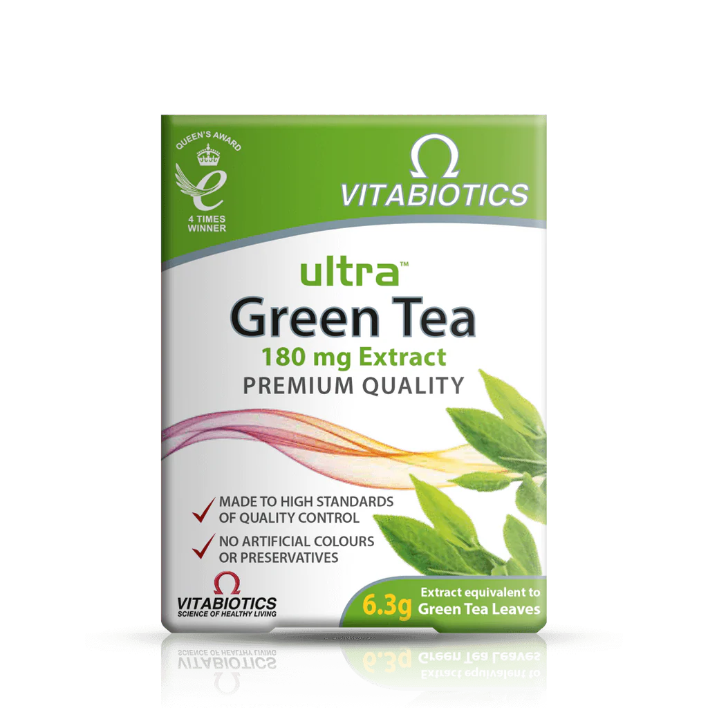 عصاره چای سبز Vitabiotics Green Tea Extract 180mg ویتابیوتیکس (30 عددی)