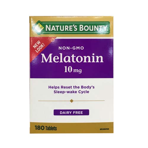 ملاتونین Melatonin Non-Gmo 10mg نیچرز بونتی (180 عددی)
