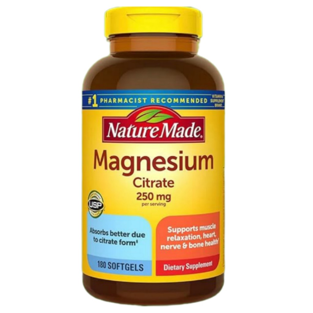 منیزیم سیترات NatureMade Magnesium Citrate 250mg نیچرمید(180 عددی)