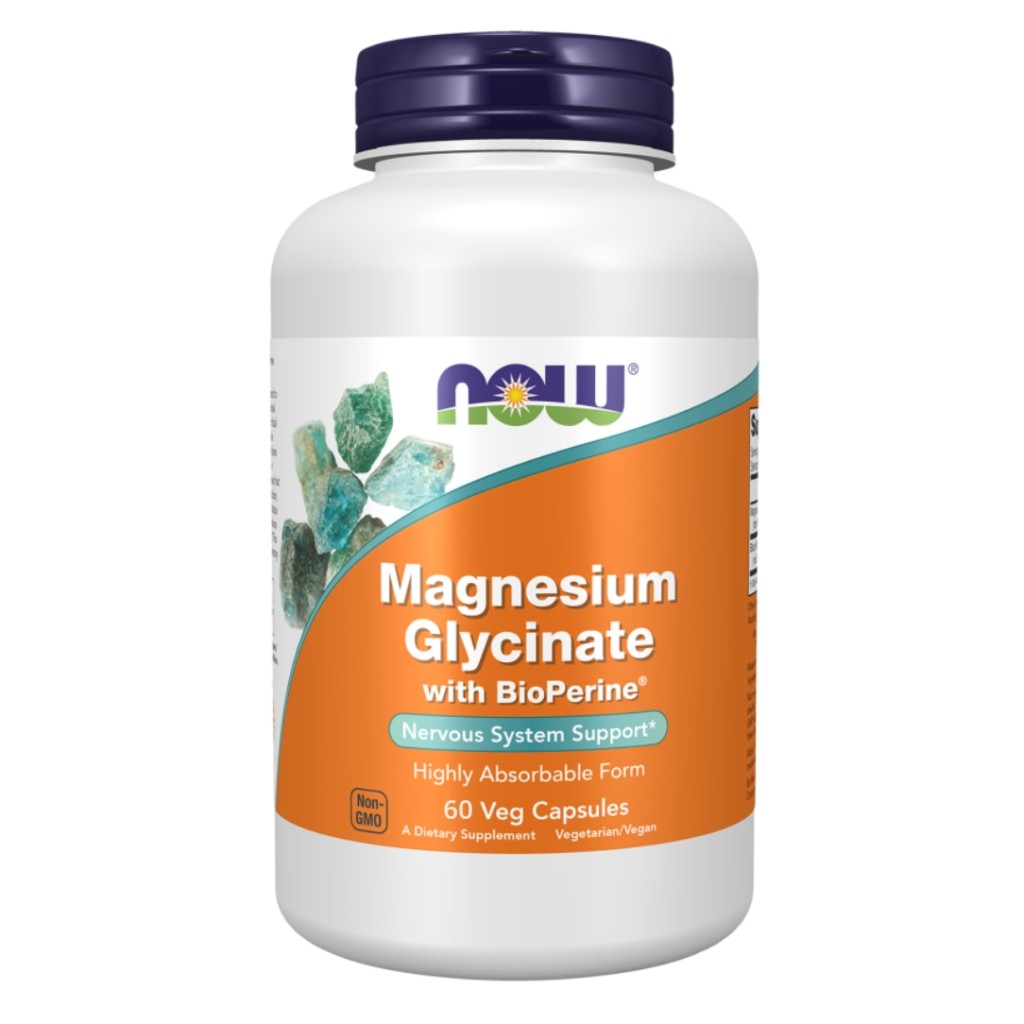 منیزیم گلیسینات NOW Foods Magnesium Glycinate 200mg (60 عددی)