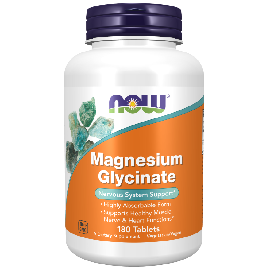 منیزیم گلیسینات NOW Magnesium Glycinate 200mg (180 عددی)