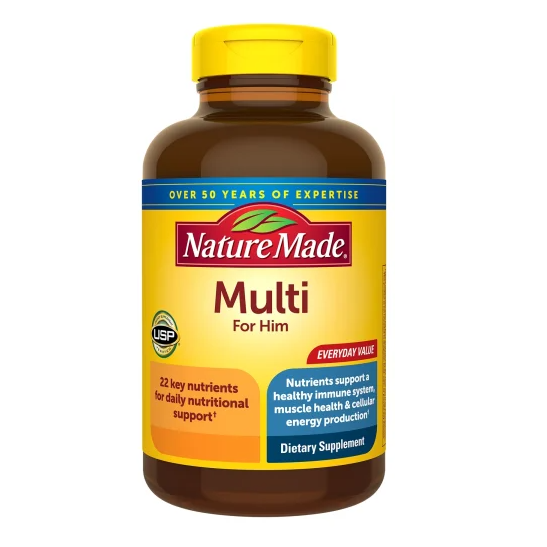 مولتی ویتامین آقایان Nature Made MultiVitamin For Him نیچرمید (90 عددی)