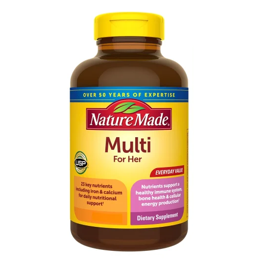 مولتی ویتامین بانوان Nature Made Multivitamin For Her نیچرمید (250 عددی)