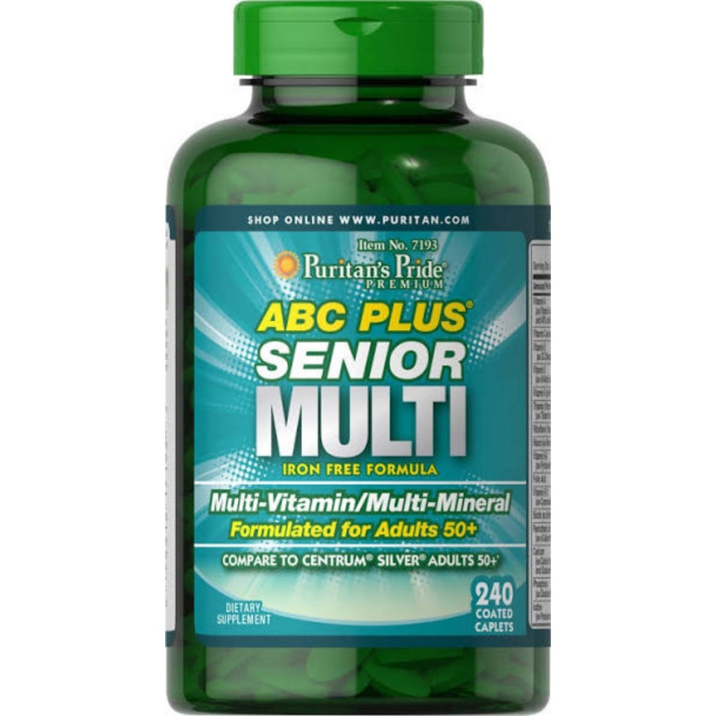 مولتی ویتامین مینرال بالای 50 سال Puritan Pride ABC Senior Multivitamin پوریتان پراید (120 عددی)