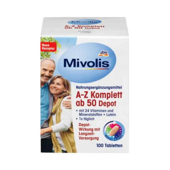 مولتی ویتامین میولیس Mivolis A-Z Depot ab 50 (100 عددی)