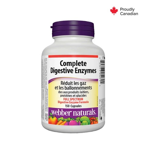 مکمل آنزیم طیف کامل Webber Naturals Complete Enzymes Digestives وبر نچرالز (150 عددی)