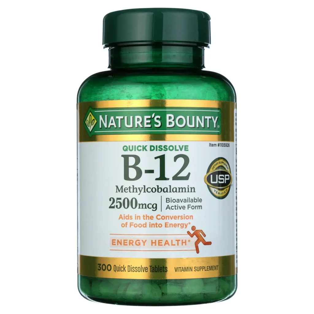 ویتامین Nature's Bounty B12 2500mcg نیچرز بونتی (300 عددی)