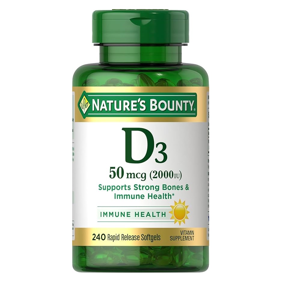 ویتامین Nature's Bounty D3 2000iu نیچرز بونتی (240 عددی)