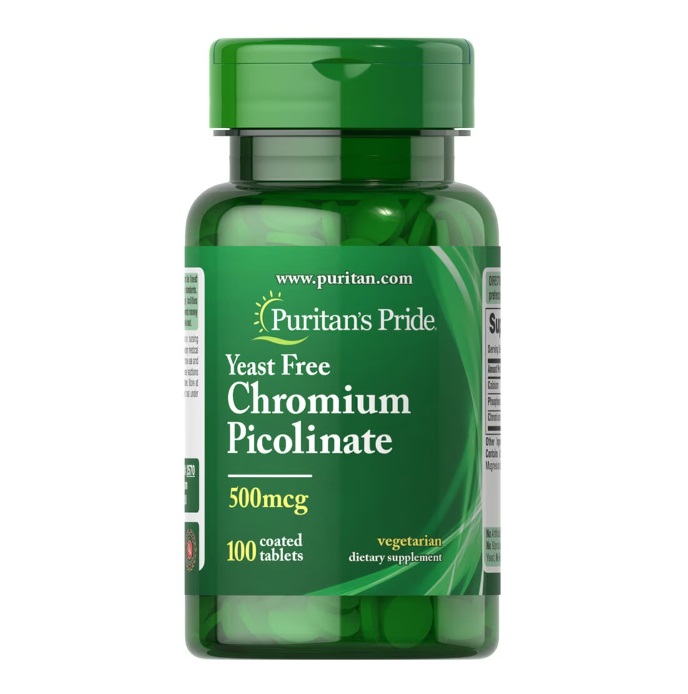 کاهش وزن و قند خون کروم پلیکونات Chromium Picolinate 500mcg پوریتان پراید (100 عددی)