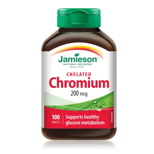 کروم کیلات Jamieson Chelated Chromium 200mcg جیمیسون (100 عددی)