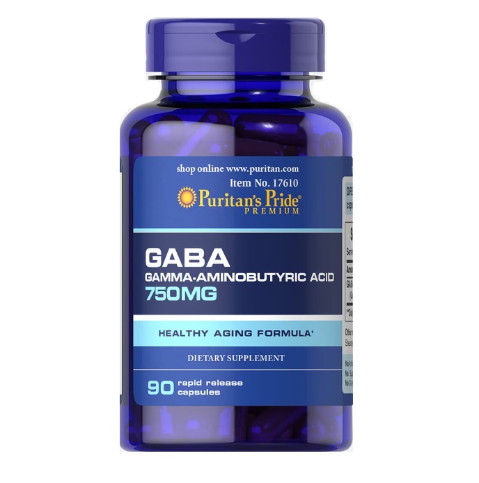 گابا آمینو بوتیریک اسید GABA 750mg پوریتان پراید (90 عددی)