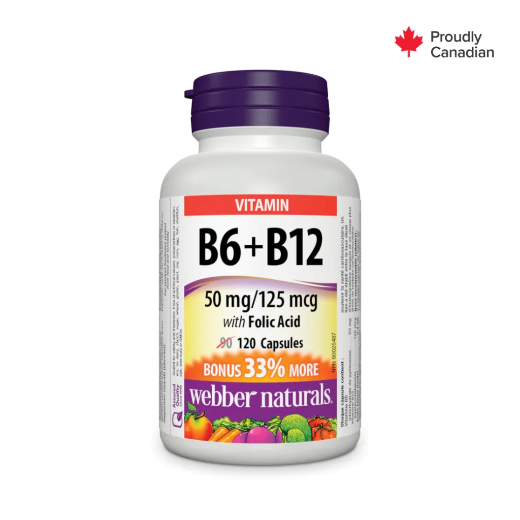Webber Naturals B6 . B12 وبر نچرالز (120 عددی)