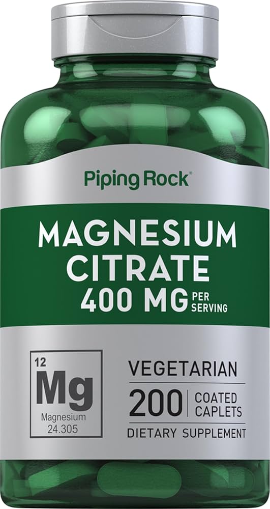 منیزیم سیترات پایپینگ راک | جذب خوب | 400mg | 200