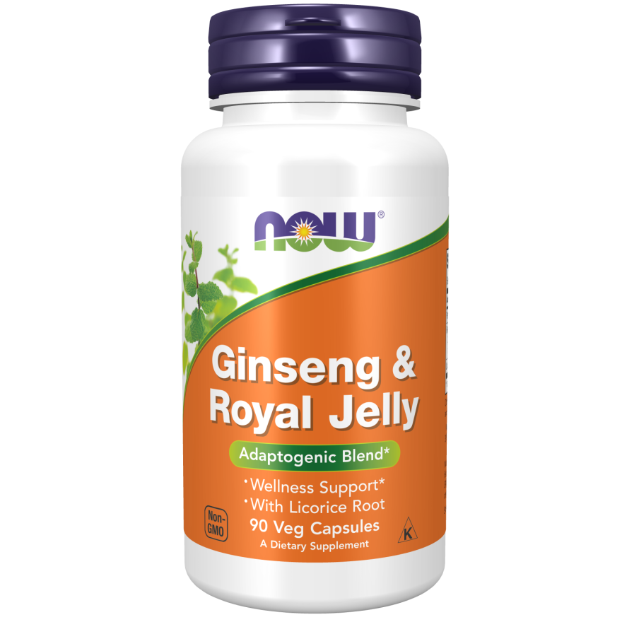 کپسول رویال ژلی NOW Ginseng & Royal Jelly (90 عددی)