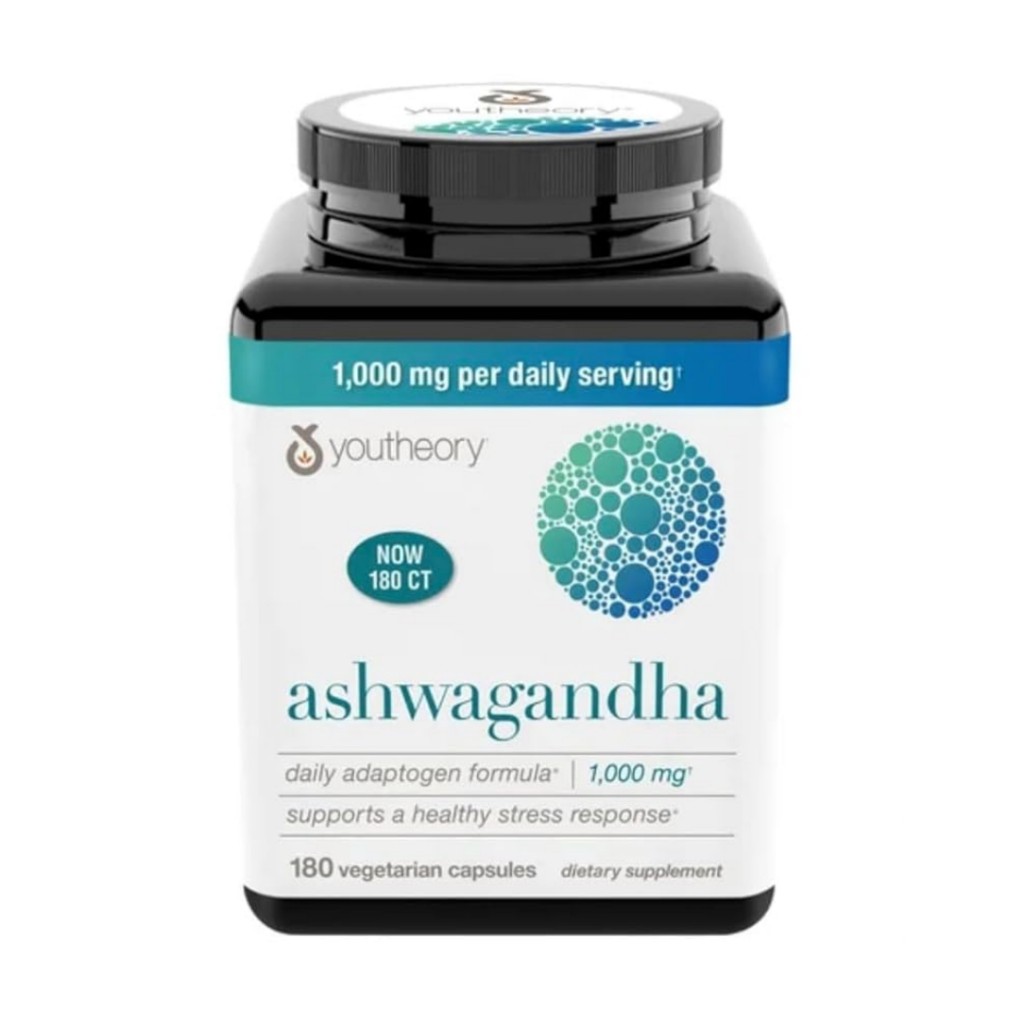 کپسول عصاره آشواگاندا Youtheory Ashwagandha 1000mg یوتئوری (180 عددی)