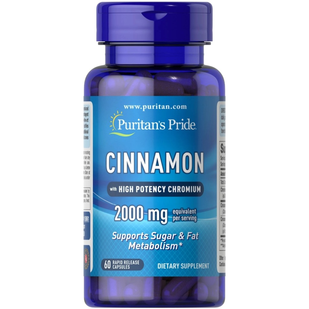 کپسول عصاره دارچین Puritan Pride Cinnamon Extract 2000mg پوریتان پراید (60 عددی)